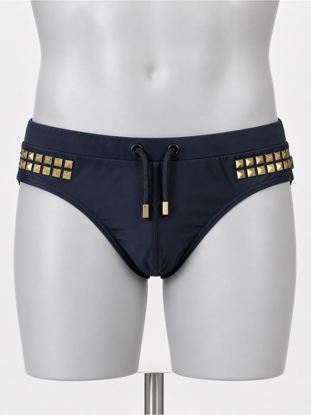 Men's Black Swim Brief with Gold Stud Details size S Marcuse